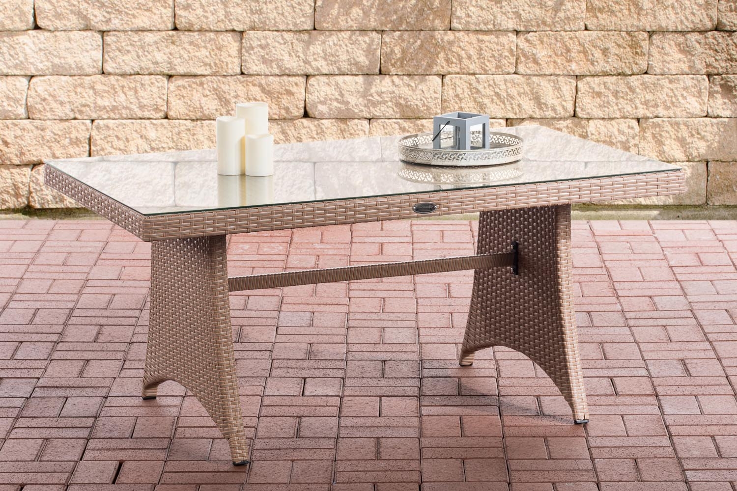 Tisch Sorano 138 x 80 cm-sand