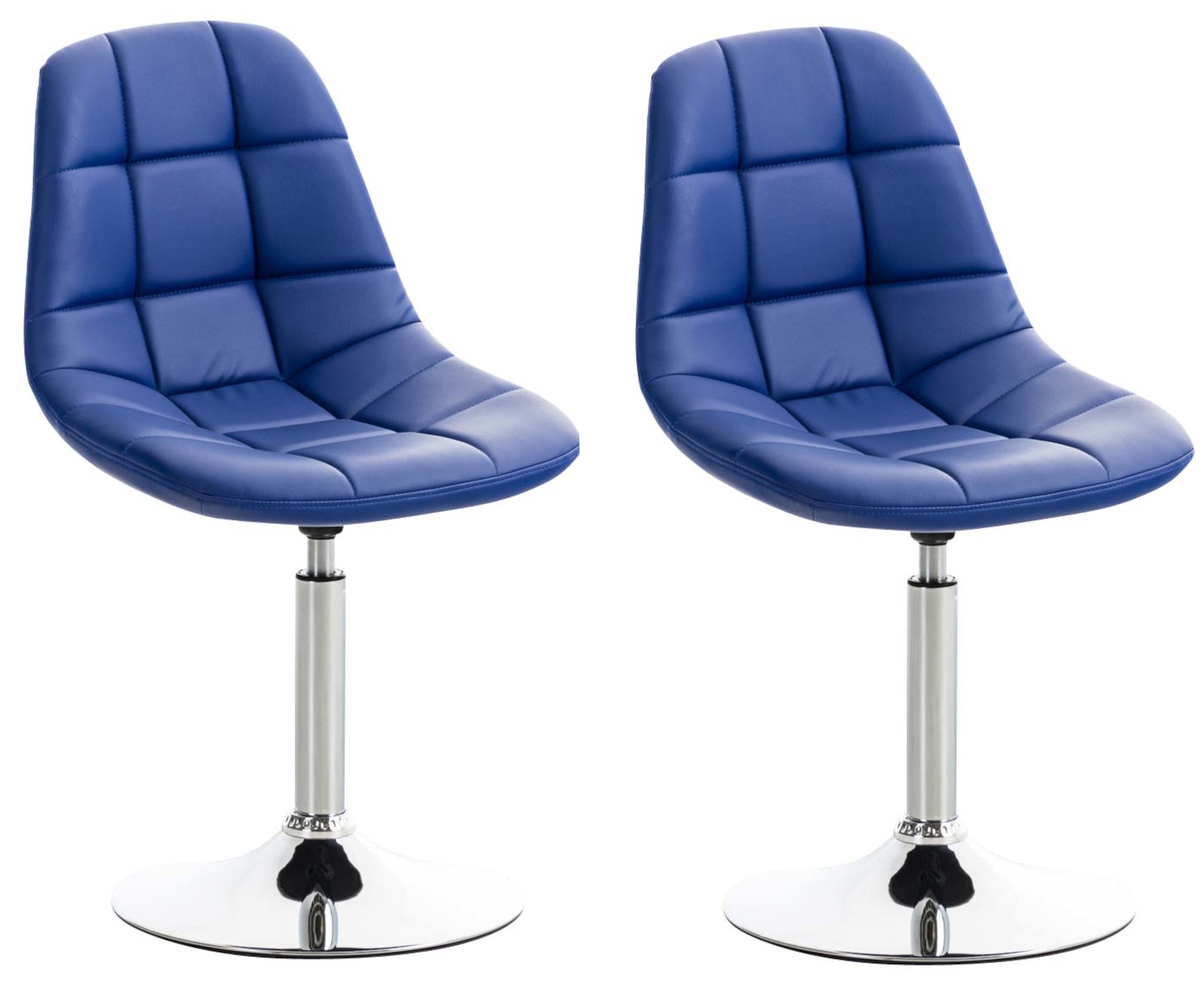 2er Set Stühle Emil Kunstleder-blau