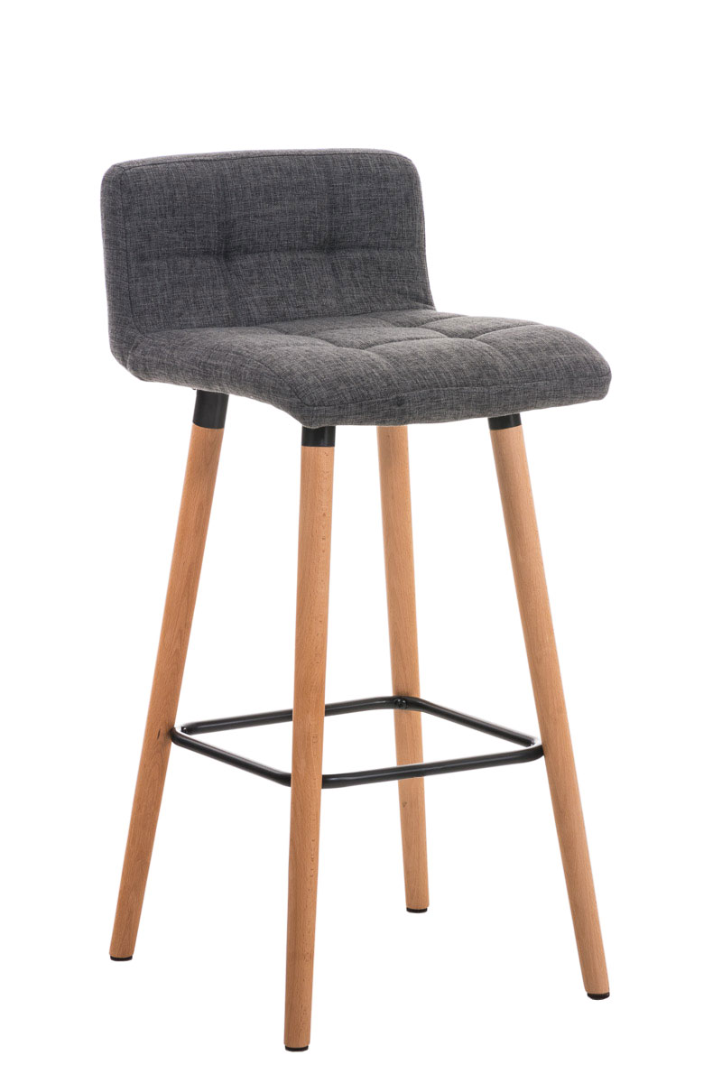 Barhocker Lincoln Stoff-hellgrau