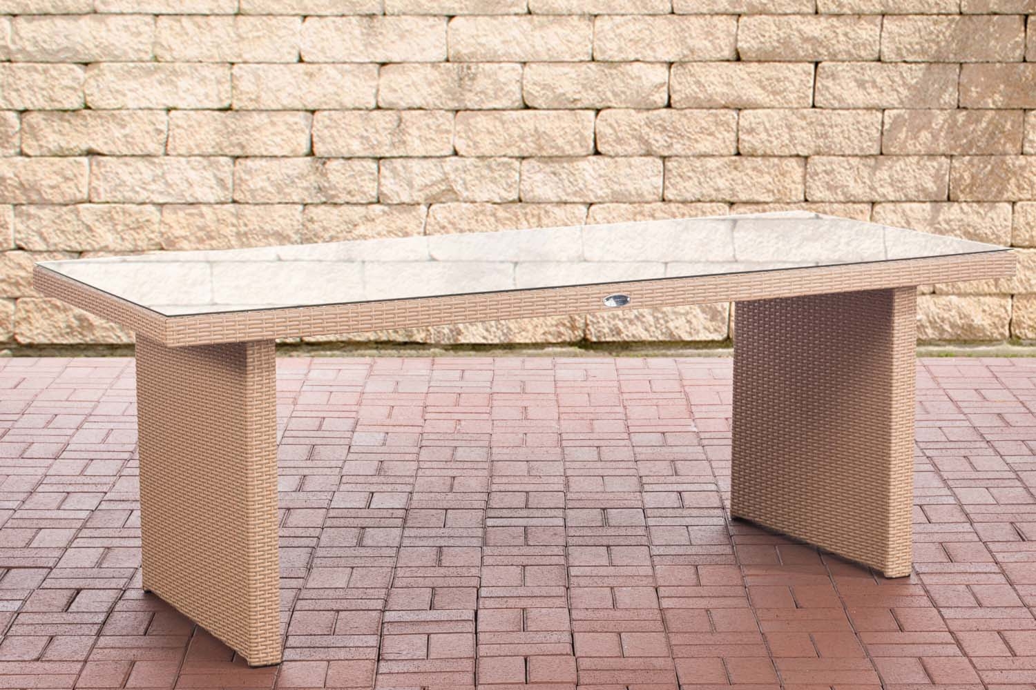 Polyrattan Tisch Avignon-sand-200 cm