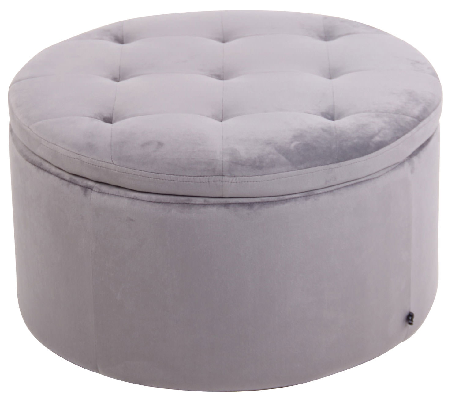 Sitzhocker Evora-grau-Samt