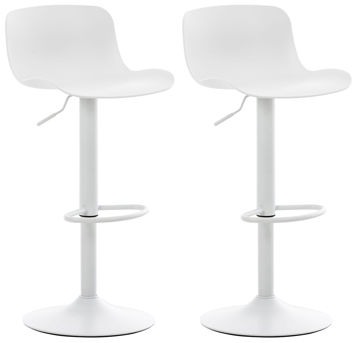 2er Set Barhocker Almada-weiß