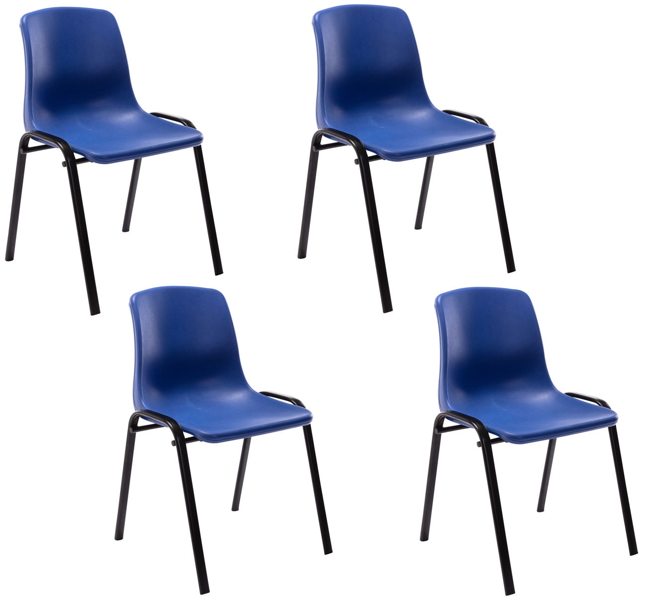 4er Set Stapelstuhl Nowra-blau