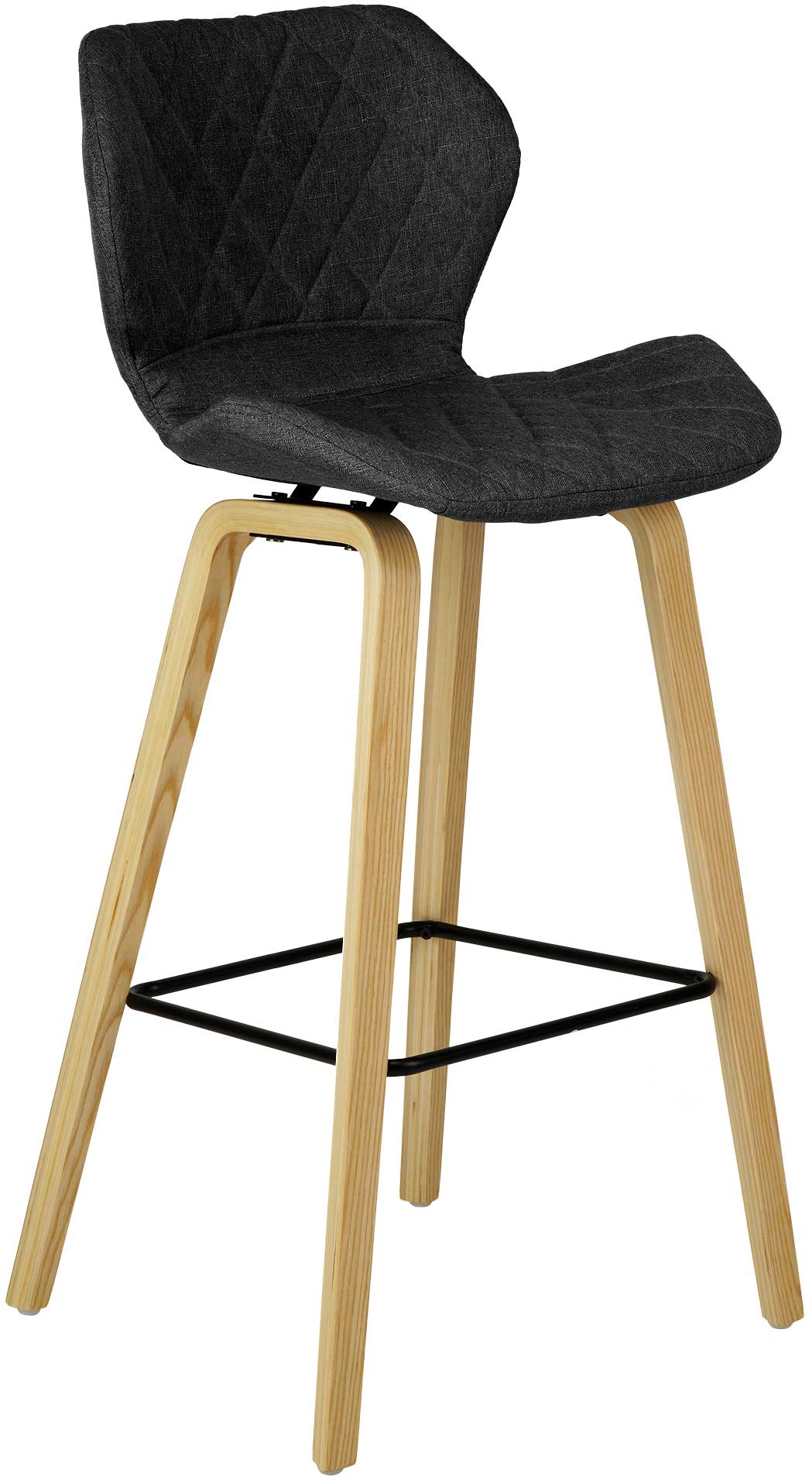 Barhocker Austin Stoff-schwarz