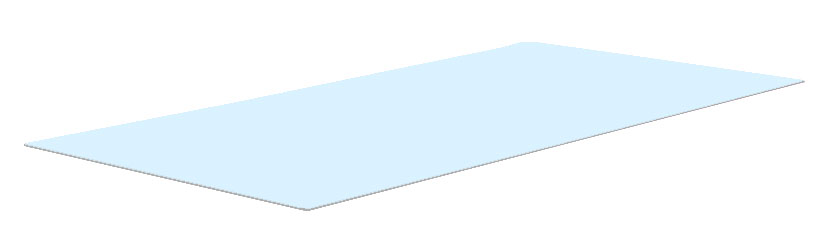 Glasplatte Avignon BIG 200x90 cm-klarglas