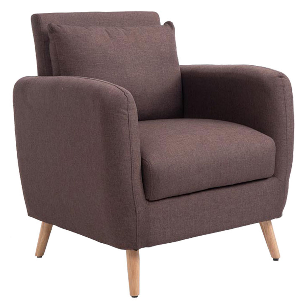 Sessel Tilgard Stoff-braun