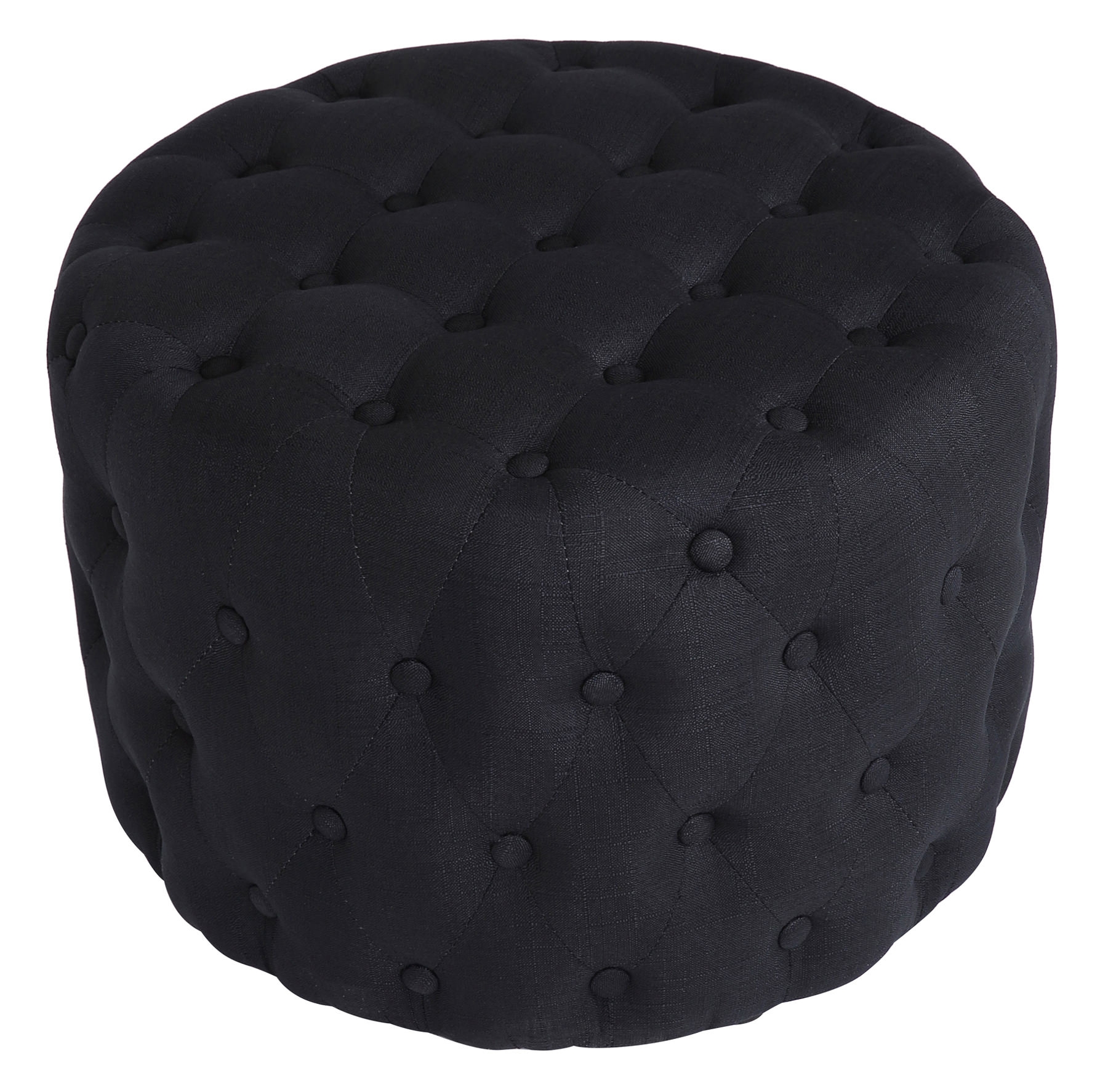 Sitzhocker Medan Stoff-schwarz