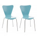 2er Set Besucherstuhl Calisto-hellblau