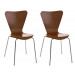 2er Set Besucherstuhl Calisto-braun