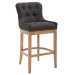 Barhocker Lakewood Stoff, Antik-hell-schwarz