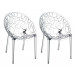 2er Set Stapelstuhl Crystal-transparent
