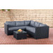 Ecksofa-Garnitur Genero 5mm-rund/schwarz-Eisengrau