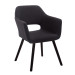 Besucherstuhl Auckland Stoff -schwarz-Coffee