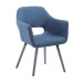 Besucherstuhl Auckland Stoff -blau-Grau