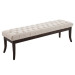 Sitzbank Ramses Stoff antik-dunkel-creme-150 cm