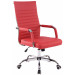 Bürostuhl Amadora-rot-Kunstleder