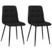 2er Set Esszimmerstuhl Tilde-schwarz-Stoff