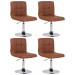 4er Set Lounger Palma V2 Kunstleder-hellbraun