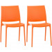 2er Set Stühle Maya-orange