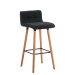 Barhocker Lincoln Stoff-schwarz