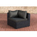 Eck-Sofa Marbella-rund/schwarz-Anthrazit