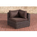 Eck-Sofa Marbella-rund/braunmeliert-Terrabraun