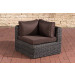 Eck-Sofa Marbella-rund/graumeliert-Terrabraun