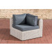 Eck-Sofa Marbella-rund/perlweiß-Eisengrau