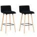 2er Set Barhocker Lincoln Samt-schwarz
