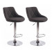 2er Set Barhocker Lazio Stoff-dunkelgrau