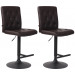 2er Set Barhocker Kells-braun-Kunstleder