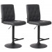 2er Set Barhocker Kells-grau-Kunstleder