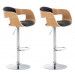 2er Set Barhocker Kingston Stoff-natura/dunkelgrau