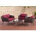 Loungeset Trosa 5mm Braun-meliert-40 cm (Dunkelbraun)-Rubinrot