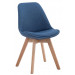 Besucherstuhl Borneo V2 Stoff-blau-Natura (Eiche)