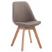 Besucherstuhl Borneo V2 Stoff-taupe-Natura (Eiche)