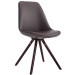 Besucherstuhl Laval Rund-braun-Cappuccino