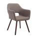Besucherstuhl Auckland Stoff -taupe-Walnuss