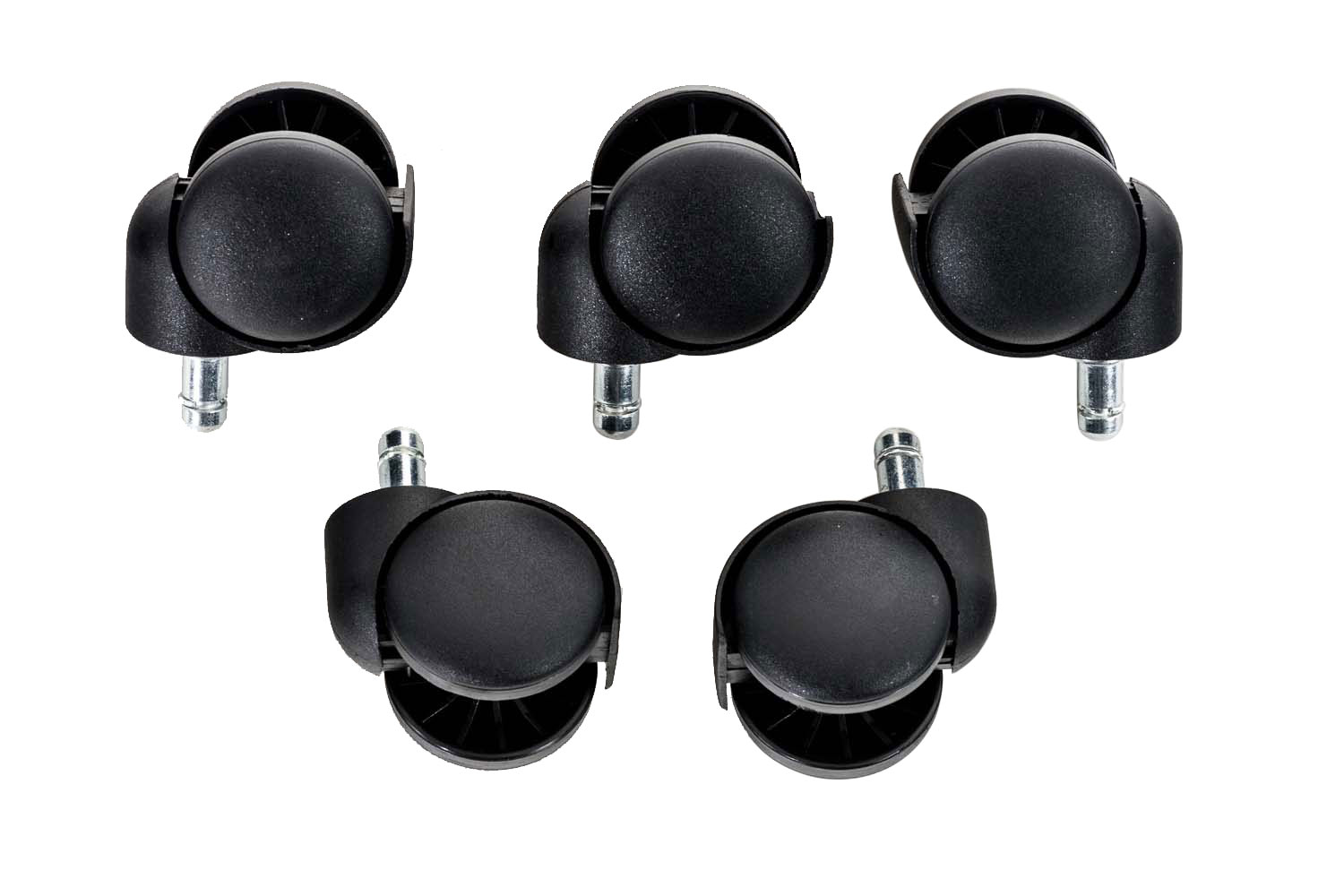 5er Set Bodenrollen Kunststoff-schwarz