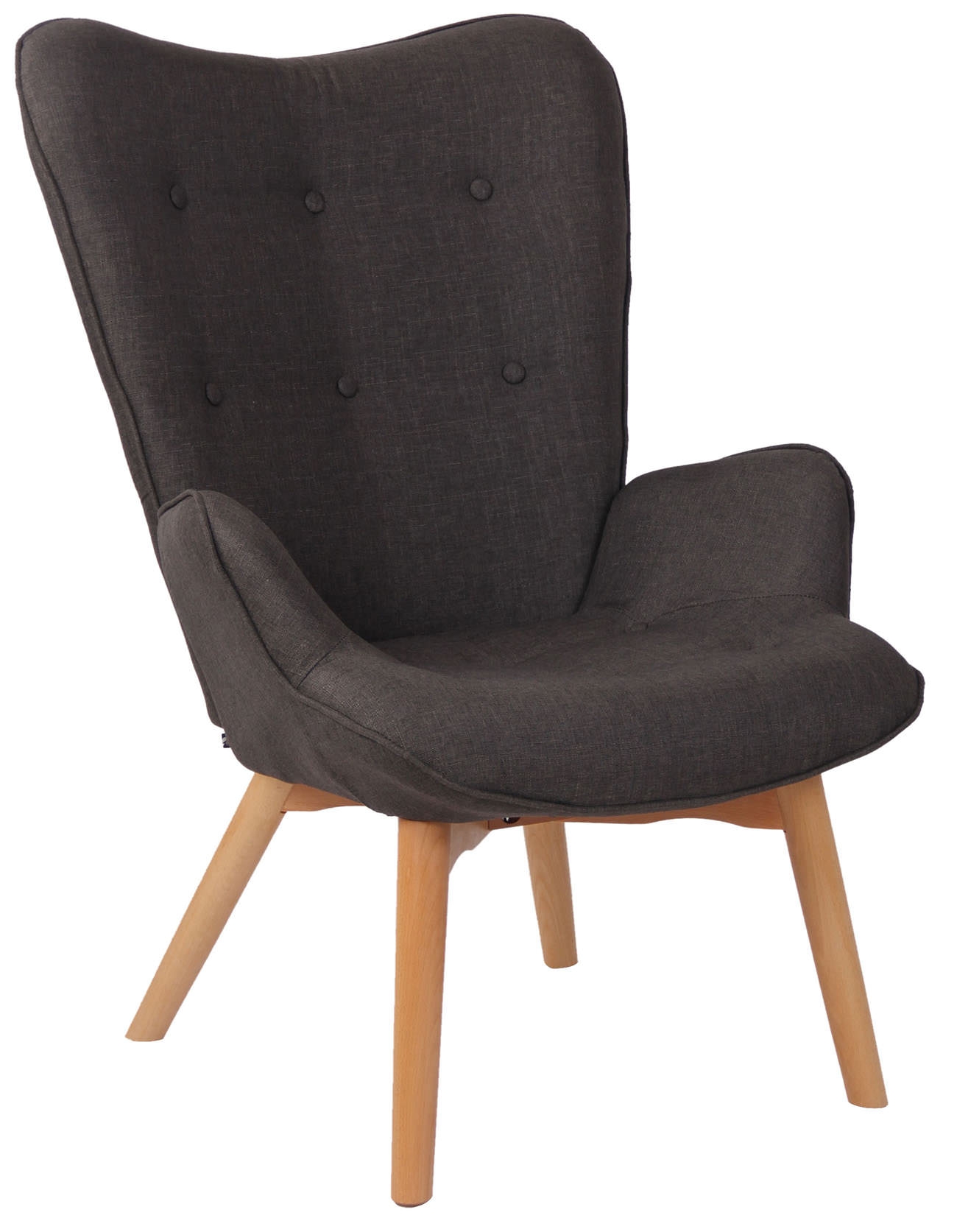 Lounger Durham Stoff-dunkelgrau