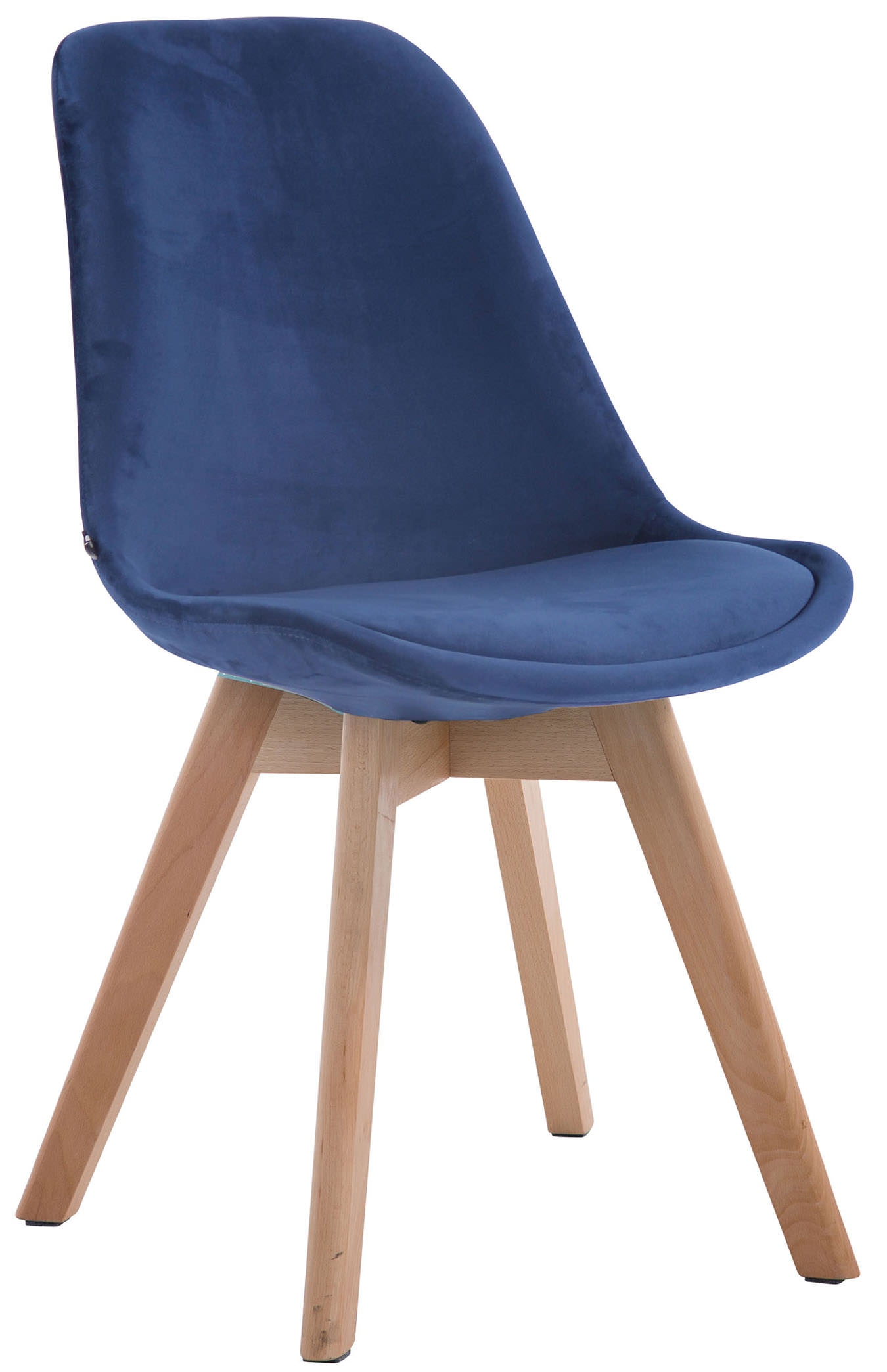 Besucherstuhl Borneo V2 Samt-blau-Natura