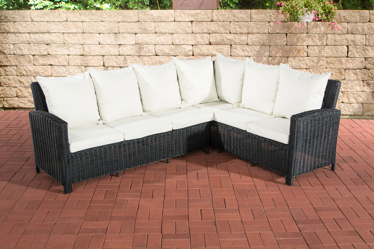 Rundrattan Sofa Minari 5mm-rund_schwarz-Cremeweiß