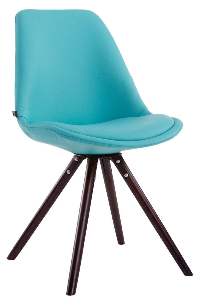 Besucherstuhl Laval Rund-blau-Cappuccino