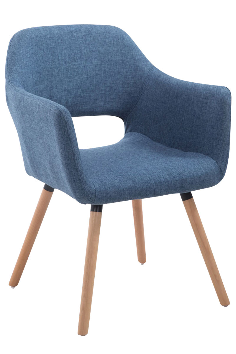 Besucherstuhl Auckland Stoff -blau-Natura